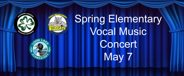 Dublin, Guest, and Loon Lake Elementary proudly present the spring elementary vocal music concert May 7, 2026